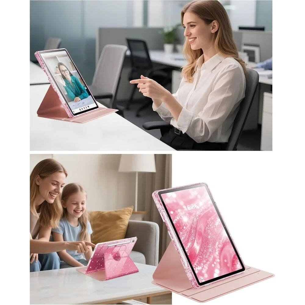 Case for Samsung Galaxy Tab S10 Lite 10.9 Inch with S Pen Holder, Glitter Cover